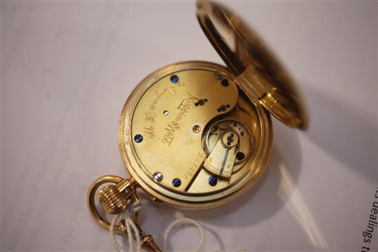 A George V 18ct gold keyless lever pocket watch by Mappin & Webb,